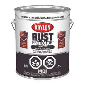 Krylon Rust Protector 469704008 Enamel Paint, Oil Base, Satin Sheen, Pastel Tint, 1 gal