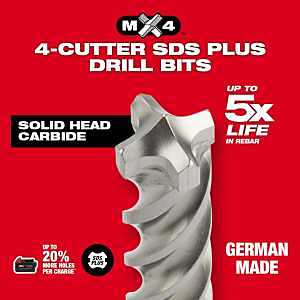 48-20-7228 7/8 X 8 X 10-inch 4-cutter Sds-max Carbide Rotary Drill Bit