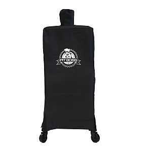 Pit Boss 40464 Smoker Cover, 25 in W, 25 in D, 48 in H, Polyester/PVC, Black
