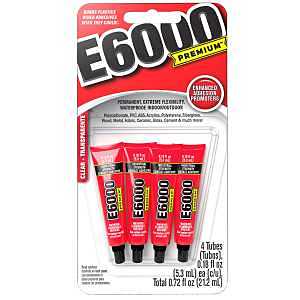 E6000 5510520 Contact Adhesive, Clear, 0.18 fl-oz Tube