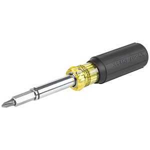 Klein Tools 32500MAG Magnetic Screwdriver/Nut Driver, 7.8 in OAL, Plastic/Rubber Handle, Cushion Grip Handle