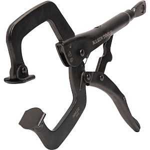 Klein Tools 38622 Locking Plier, 11.98 in OAL, 3.9 in Jaw Opening, Black Handle, Molded Grip Handle, 1.06 in W Jaw