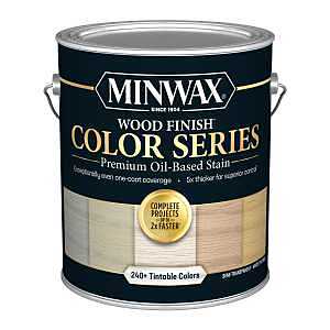 Minwax Wood Finish Color Series 815100000 Interior Wood Stain, Semi-Transparent, Tint Base/White, Liquid, 1 gal