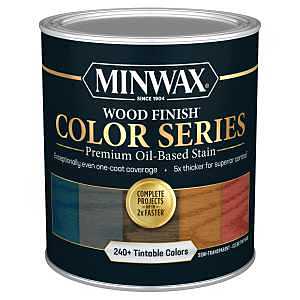 Minwax Wood Finish Color Series 845000000 Interior Wood Stain, Semi-Transparent, Clear/Tint Base, Liquid, 1 qt