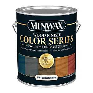 Minwax Wood Finish Color Series 815000000 Interior Wood Stain, Semi-Transparent, Clear/Tint Base, Liquid, 1 gal