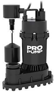 PRO PUMP SP33PLV Vertical Sump Pump, 1/3 hp, Aluminum Housing Material