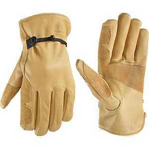 Wells Lamont XL Men’s Keystone Thumb Leather Work Gloves – Brown/Tan Cowhide, Adjustable Wrist