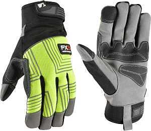 Wells Lamont FX3 Series 7864-XL Gloves, Men's, XL, PVC/Synthetic Leather, Gold/Yellow