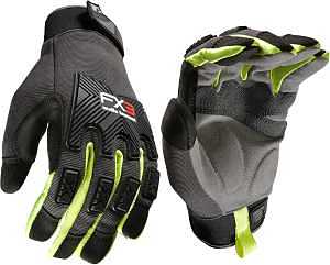 Wells Lamont 7861-XL Gloves, Men's, XL, Reinforced Thumb, Adjustable Wrist, Hook and Loop Cuff, Black