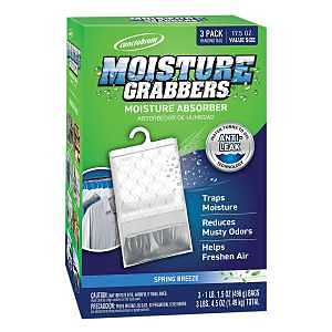 Concrobium Moisture Grabbers 378488 Moisture Absorber, 17.5 oz Pouch, Powder, Spring Breeze