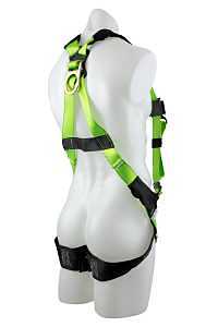 Werner H5112 Series H511202W Harness, One-Size, 6000 lb, Polyester Webbing, Blue/Yellow