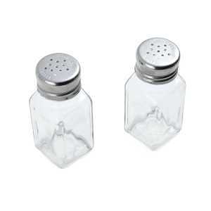 Farberware 5216093 Salt and Pepper Shaker, 2 oz, Glass, Beige