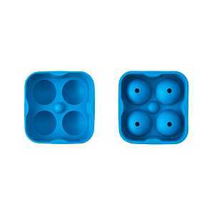 Houdini H9-013501T Ice Sphere Mould, 4-Compartment, Silicon, Blue, Dishwasher Safe: Yes