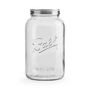 Decorative Mason Jar, Stainless Steel Lid, Gallon