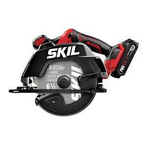 Skil CR6413B-11 Brushless Circular Saw Kit, Battery Included, 20 V, 2 Ah, 6-1/2 in Dia Blade, 5/8 in Arbor