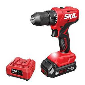 Skil DL6280B-10 Drill/Driver Kit, Battery Included, 20 V, 2 Ah, 1/2 in Chuck, Keyless, Single-Sleeve Chuck