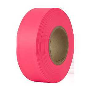 6881 Pink Flagging Ribbon, 1.18-inch X 50-yard Roll