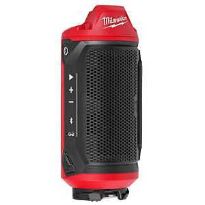 Milwaukee 2955-20 Cordless Jobsite Speaker, Tool Only, 12 V, Bluetooth, 10 hr Battery Life, 200 ft Connectivity Range