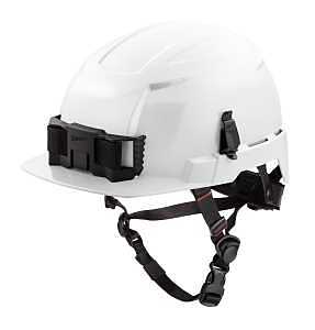 Milwaukee 48-73-1321 Front Brim Safety Helmet, 6-1/2 to 8-1/2 in, Polycarbonate Shell, HDPE, White
