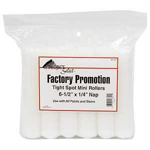 Linzer Project Select Series RS163 0650 Mini Roller Refill, 1/4 in Thick Nap, 6-1/2 in L