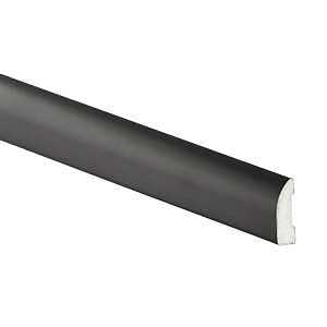 Inteplast Group 88560700040 Baseboard Moulding, 7 ft L, 1 in W, 1-1/4 in Thick, Square Edge Profile, Polystyrene, Black