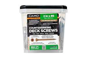Camo 0376134 Deck Screw, #8 Thread, 2 in L, Coarse Thread, Countersink Head, Star Drive, Type 17 Slash Point, 350
