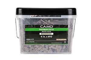 Camo 0356209 Deck Screw, #10 Thread, 4 in L, Coarse Thread, Bugle Head, Star Drive, Type 17 Slash Point, Protech