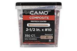 10 X 2-1/2 In. Composite Deck Screws, Redwood, 350 Count, Star Drive