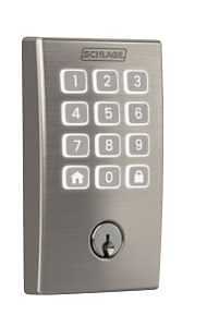 Schlage Arrive BE459WBVCEN622 Smart Wi-Fi Deadbolt with Century Trim, 1, AAA Grade, Key, Keypad Key, Metal, Matte Black