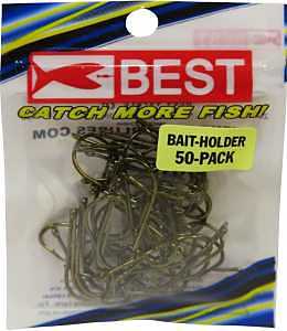 Stopper Lures Best Series KE-BST-BH-BB50-4 Bait Holder Hook, Bronze