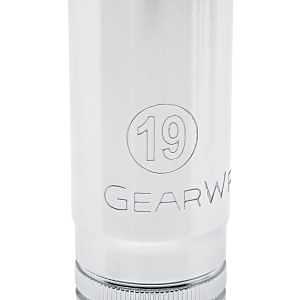 GearWrench 80554 Deep Socket Set, Alloy Steel, Full Polish Chrome
