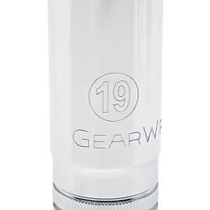 GearWrench 80555 Deep Socket Set, Alloy Steel, Full Polish Chrome