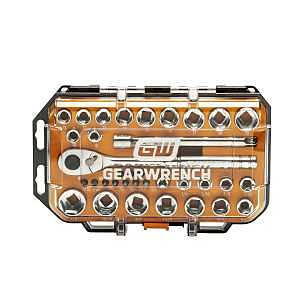 GearWrench 35‑Piece Chrome Mechanics Hand Tool Set – 3/8‑Drive Ratchet & Socket Kit