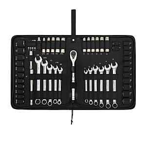 GearWrench GWCBMTS54P Mechanics Tool Set, 54-Piece, Steel, Chrome