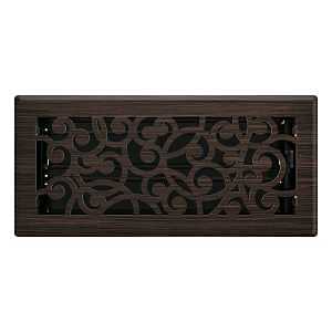 Imperial RG3365 Wonderland Design Decorative Floor Register, 10 in L, 4 in W, Steel, Oil-Rubbed Bronze