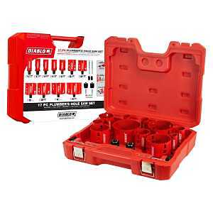 17-piece Plumber's Bi-metal Hole Saw Set - Versatile Sizes For All Plumbing Needs