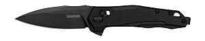 Kershaw 2041 Folding Knife, 3 in L Blade, Steel Blade, Textured Grip Handle, Black Handle