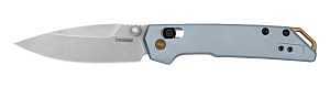 Kershaw 2051 Pocket Knife, 3 in L Blade, Steel Blade, Anodized Handle, Ice Blue Handle