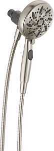 Delta SureDock 75689SN Magnetic Hand Shower, 1/2 in Connection, 1.75 gpm, 6-Spray Function, Satin Nickel, 72 in L Hose