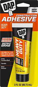 DAP 7079800160 Construction Adhesive, Neutral, 3 oz