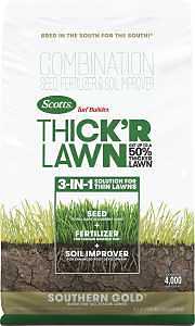 Scotts Turf Builder 30458 Thick 'r Southern Gold Grass Seed, 40 lb Bag