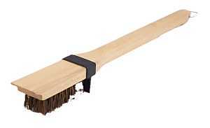 Broil King 65228 Grill Brush, Palmyra Bristle, Wood Handle, 20 in L