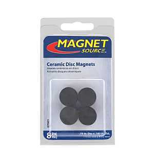 Magnet Source 07003 Magnetic Disc, 3/4 in Dia, Charcoal Gray