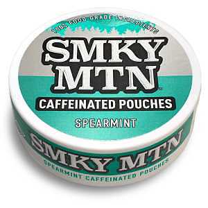 Caffeinated Pouches, Spearmint Flavor, 15 Count - Smokey Mountain