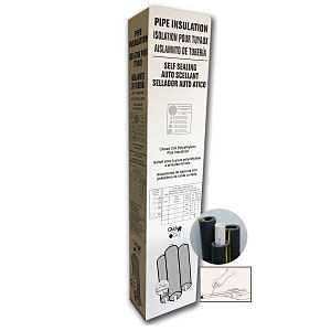 Charcoal Polyolefin Pipe Insulation – 6 ft Roll, 2‑3/8 in ID × 3‑7/8 in OD