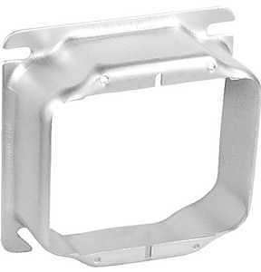 Southwire 52C21-UPC Device Ring, 1-1/4 in L, 4 in W, Square, 2-Gang, Steel, Silver, Galvanized