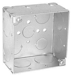 Southwire 52171-1-UPC Deep-Welded Junction Box, 12-Knockout, 1/2, 3/4, 1 in Knockout, Steel, Silver, Galvanized