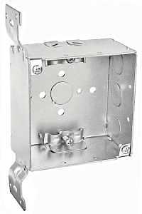 Southwire 52171-FR Bracketed Box, 1/2, 1/2 to 3/4 in Knockout, Steel, Silver, Galvanized, Stud Side