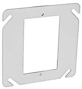 Flat 1-device Combination 4 In. X 4 In. Square Device Cover - Galvanized Steel