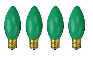 Santas Forest 27985 Filament Bulb, C9 Lamp Base, Green